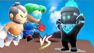 O SUPER HEROI FOI HUMILHADO PELO VILÃO NEGATON SMASHGLOVES NO STUMBLE GUYS