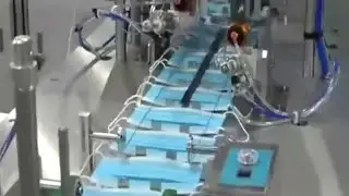 fully automatic flat type face masks 3 layers making production equip Gesichtsmasken machen Maschine