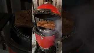 Smoked brisket time in the Kamado Joe. #bbq #smokedbrisket #kamado #brisket