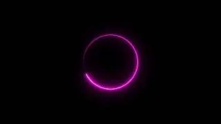 Neon Circle Loading Icon Animation, 4K Neon Circle Loop on Black, 4K Neon Circle Loop Animation Glow