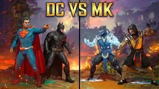 Mortal Kombat 1: Супермен и Бэтмен против Саб-Зиро и Скорпиона! (Модифицированная командная битва...