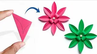 Easy Paper Flower Making Idea | How to Make Paper Flowers Step by Step 🌸 