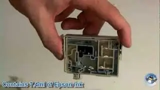 Внутри картриджа Epson T0805 Light Cyan (Hummingbird)