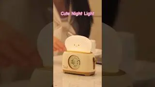 🌸 Kawaii Toaster Alarm Clock Night Light #kawaii #kawaiishop #cute #cutecore #cuteshop #nightlight