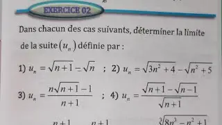 Ex 2 p 177 : al moufid en math- 2bac pc et svt  : limites des suites.