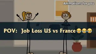 POV: Job Loss US vs France 😯😯😯 #usa #america #unemployment #benefits #fyp #jobless #animation 