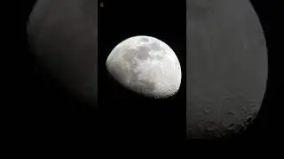 I captured the 75% moon using my telescope 🔭 #moon #space #shorts