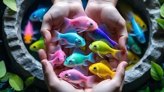 Relaxing Home Fish Tank Aquarium with Colorful Tropical Fish for Stress Relief and Peaceful Vibes