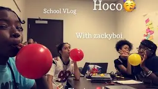 School VLog hoco Blowing up balloons