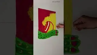 Unique Dhanteras Rangoli Design | Golden Pot & Flower Border | Festive Vibes