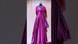 🌟Royal Draping Gown#DrapingDesign#LavenderGown#DesignerLook#FashionDrape#EveningStyle#GownInspo#ootd