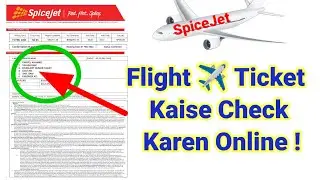 Spicejet Flight Ticket Status Kaise Check Karen । How To Check Flight Ticket Online। Spicejet।