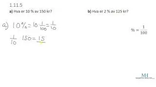 Matematikk 1P - Prøveoppgaver - Prosent veldig lett - 1.11.5
