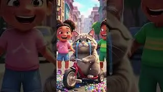 Mano Cat&rsquo;s Colorful Pearls Mishap 🍬 Kids Come to the Rescue! #shorts #funny #cat #cute #aicat