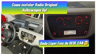 Como instalar Radio Original Volkswagen Up!   e onde Ligar os Fios de Rede Can