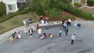 DJI Spark Raw Footage neighborhood get together 06aug2019