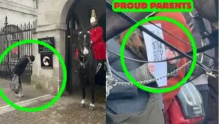 RARE MOMENT! Proud Parents Visit Their Son While on Duty as a King’s Guard