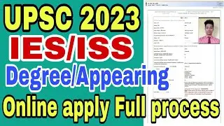 UPSC IES/ISS Recruitment 2023// Online apply Eligibility Selection Process full Information 2023