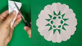 How to make a paper Snowflake//Easy paper cutting//Beautiful and Easy snowflake (part 08)#spcrafts