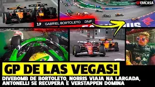 🚨GP DE LAS VEGAS: DIVEBOMB DE BORTOLETO, NORRIS VIAJA E VERSTAPPEN DOMINA | F&Oacute;RMULA 1 | GP EM CASA