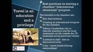 Best Practices for Chamber Travel