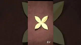 How to make easy 4 petal flower | #shorts #flowers A very simple paper flower