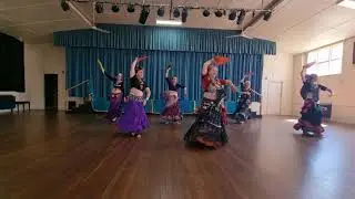 Flamenco fan (Siren Society dialect) at the Sapphire Tribal Soiree Sept 2024