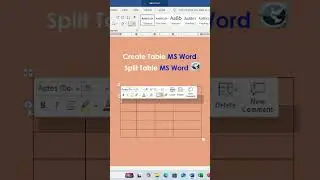 ⚡MS Word Table Shortcut Tricks || Create, Split & Rejoin Rows Fast!  Beyond Boundary #shorts
