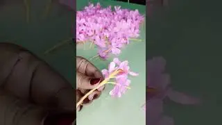 DIY Wisteria flower making #shorts #youtubeshorts