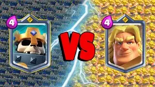 SKELETON KING Vs GOLDEN KNIGHT - Clash Royale Battle