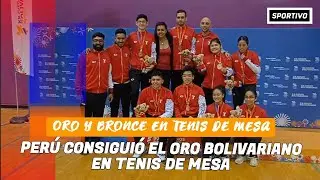 Peru won the Bolivarian gold medal in team table tennis