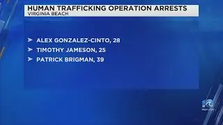 3 people arrested in human trafficking operation in Virginia Beach