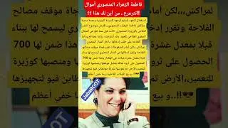 فاطمة الزهراء المنصوري أموال تترعرع ، من أين لك هذا ؟؟!! jabaroot