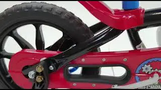 Bicicleta Nathor Infantil Aro 12 Masculino Mechanic Preto Azul Vermelho