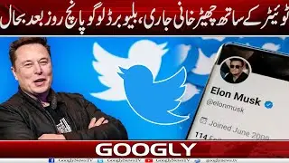 Twitter Kai Sath Chayr-khani, Blue Bird Logo 5 Din Baad Wapis | Googly News TV