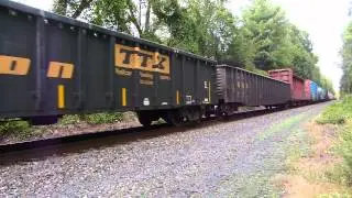CSX 5237 leads Q439 with a nice conductor in Northvale!