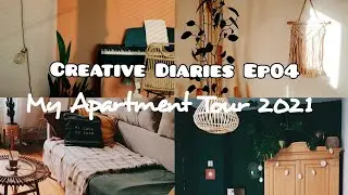 my apartment tour 2021 | boho decorating ideas home | aesthetic room decor pinterest