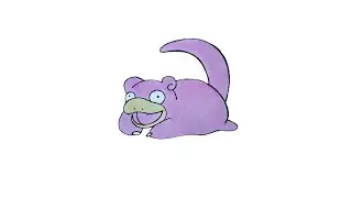 How To Draw Incredibly Slow And Dopey Pok&eacute;mon Slowpoke - Follow And Learn