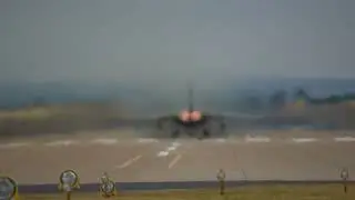 Take-off and landing of a German Tornado fighter jet at N&ouml;rvenich air base on 11 July 2022.