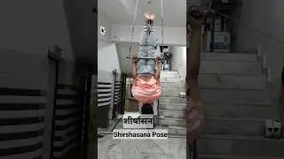 shirshasana pose #calisthenics #yoga #motivation #trending #funny #bodyfitness #strongman #fatloss