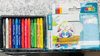 unbox : Hauser Artz 13 Shades Wax Crayons: Creative Fun for Kids! 🌈✏️|| affordable best for kids ||