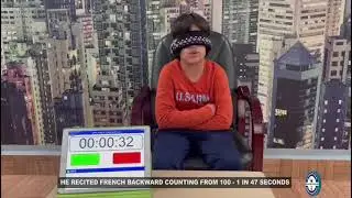 FASTEST TO RECITE FRENCH BACKWARD COUNTING 100  TO 1