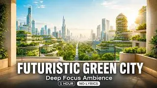 Futuristic Green City Ambience | Deep Focus Music for Studying & Coding (No Lyrics)