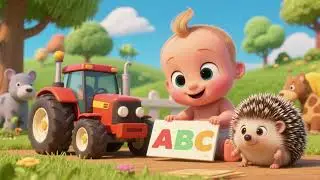 Baby Tractor & Hedgehog Learning Animals ABC 🚜🦔🔤 | Animal Alphabet Song | Nursery Rhymes