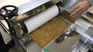 sweet sesame chips machine, snack sesame chips, tiny sesame bar shapes, sweet and sesame bar machine