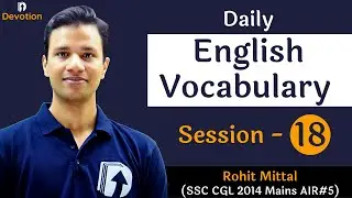 [18] English Vocabulary for govt jobs | Devotion Institute | Rohit Sir English