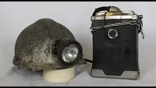 Miner's Helmet, Lamp and Battery Pack
