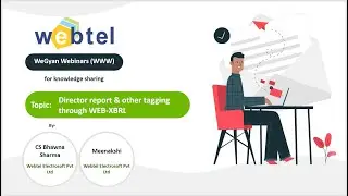 Director report & other tagging through #Web_XBRL | Webtel Talks