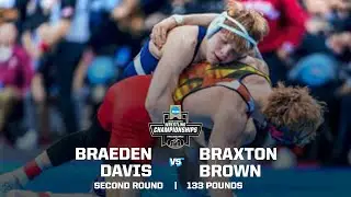 Braeden Davis vs. Braxton Brown: 2025 NCAA wrestling second round (133 lbs.)
