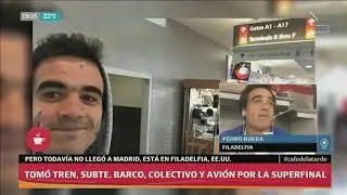 Tomó tren, subte, barco, colectivo y avión por la superfinal - Café de la tarde